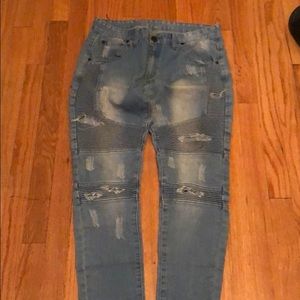 Represent Clo “Washed Blue” Biker Denim